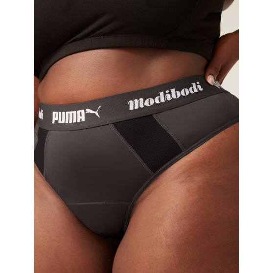 Menstruační kalhotky PUMA & Modibodi Active Thong Super Light Dark (MODI4093)