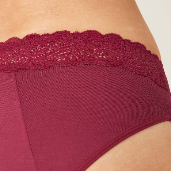 Menstruační kalhotky Modibodi Sensual Hi-Waist Bikini Maxi Garnet (MODI4042G)