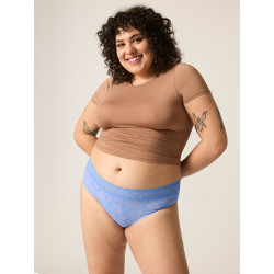 Menstruační kalhotky Modibodi Sensual Hi-Waist Bikini Moderate-Heavy Flora Blue (MODI4038FB)