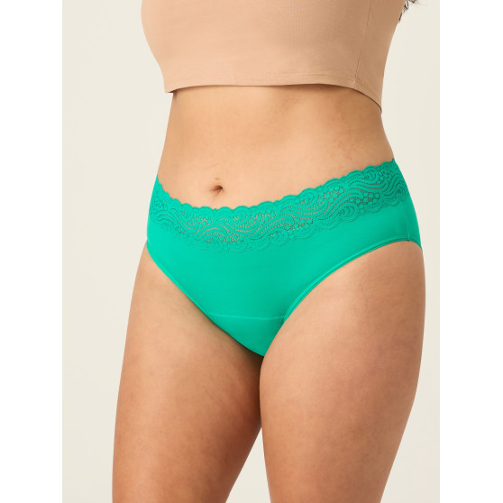 Menstruační kalhotky Modibodi Sensual Hi-Waist Bikini Moderate-Heavy Jade (MODI4038J)