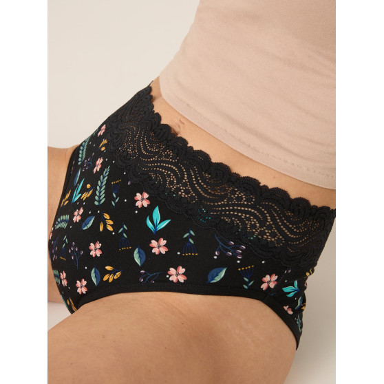 Menstruační kalhotky Modibodi Sensual Hi-Waist Bikini Heavy-Overnight Midnight Garden (MODI4040MG)