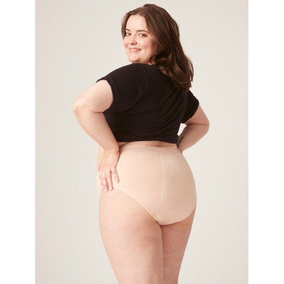 Menstruační kalhotky Modibodi Sensual Hi-Waist Bikini Maxi Beige - VYBALENÉ (MODI4042BVYB)