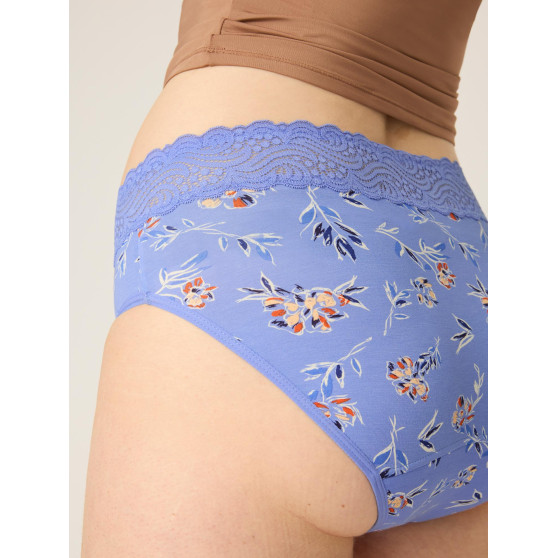 Menstruační kalhotky Modibodi Sensual Hi-Waist Bikini Moderate-Heavy Bouquet Blue (MODI4038BB)