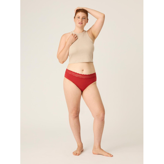 Menstruační kalhotky Modibodi Sensual Hi-Waist Bikini Light-Moderate Rouge Red (MODI4035RR)