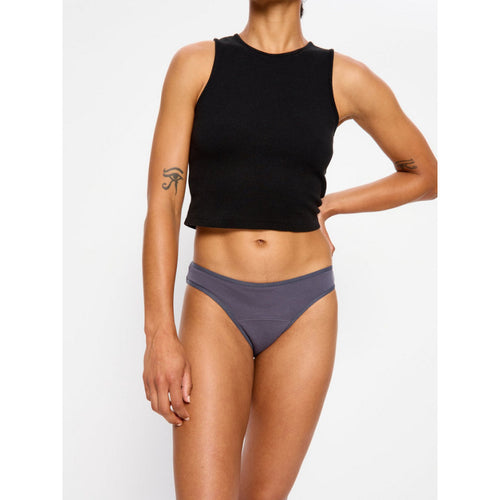 Menstruační kalhotky Modibodi Basic Brazilian Moderate-Heavy Steel (MKMBBMHS)