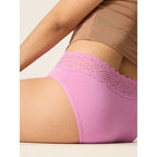 Menstruační kalhotky Modibodi Sensual Hi-Waist Bikini Light-Moderate Wisteria Purple (MODI4035WP)