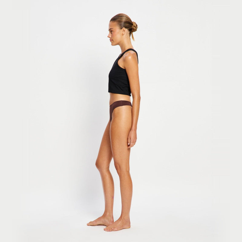 Menstruační tanga Modibodi Modicomfort Seamless Hi Waist Thong Light Teale Blue (MTMMSHWTLTB)