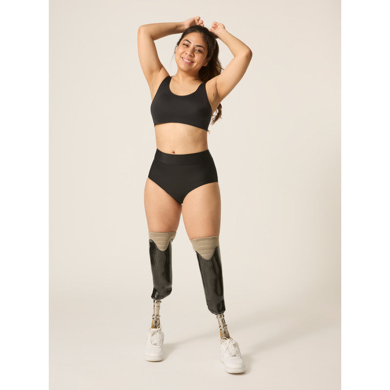 Menstruační plavky Modibodi Hi-Waist Bikini Brief Light-Moderate černé spodní díl (SWSBHKLMBLAW)