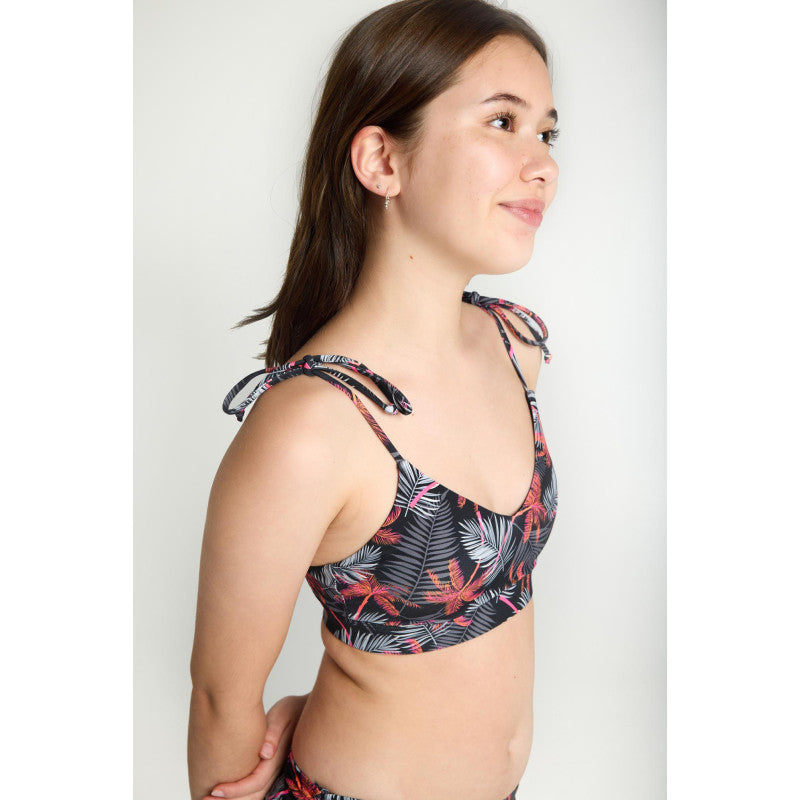 Menstruační plavky Modibodi Teen High Jungle Palm Black komplet (MODI4376JPB)