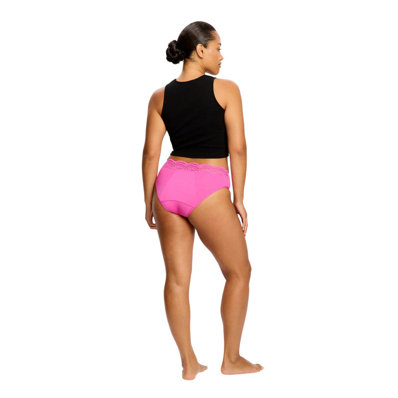 Menstruační kalhotky Modibodi Sensual Hi Waist Bikini Super Electric Fuchsia (MKMSEF)