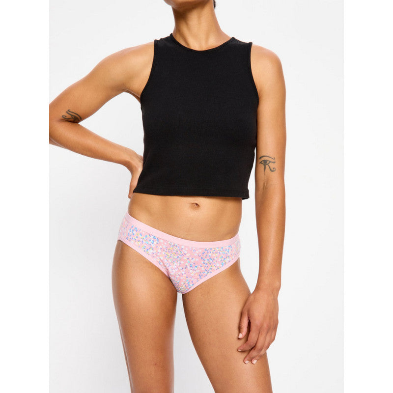 Menstruační kalhotky Modibodi Classic Bikini Light-Moderate Flore Pink (MKMCBLMFP)