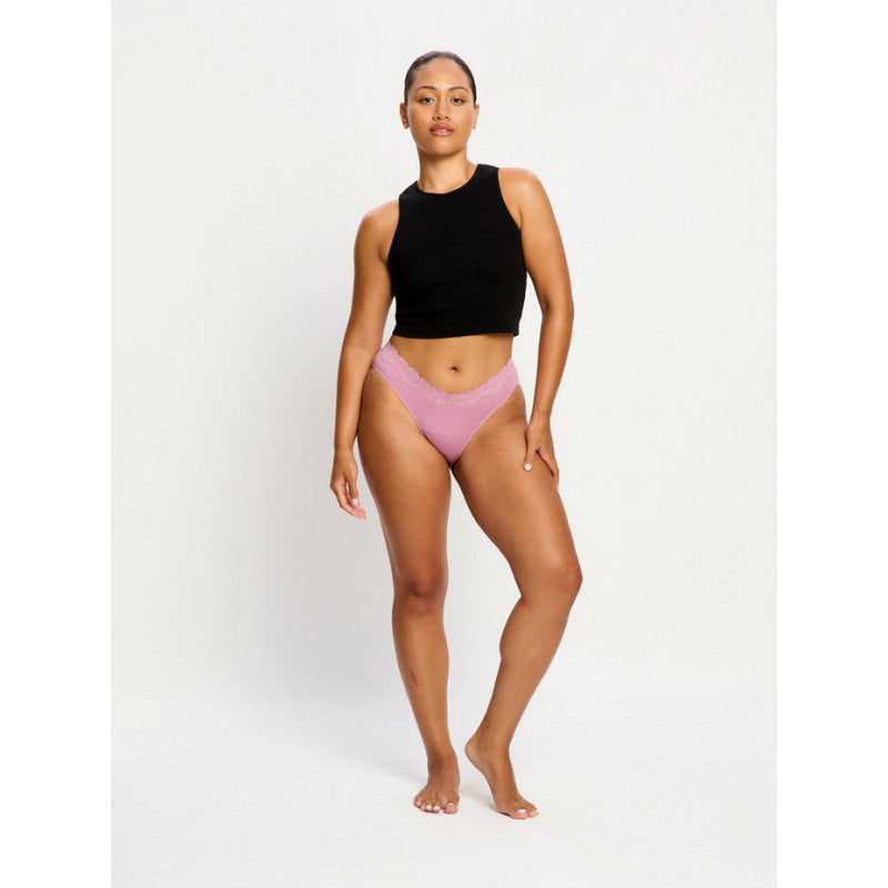 Menstruační kalhotky Modibodi Cassia V Cheeky Brief Light Dusky Orchid (MKMCVCBLDO)