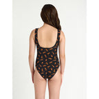 Menstruační plavky Modibodi Teen High One Piece Cheetah Chase Black (MODI4374)