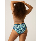 Menstruační kalhotky Modibodi Classic Bikini Maxi Midnight Blue Floral (MODI4012MBF)