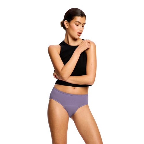 Menstruační kalhotky Modibodi Basic Mid-Rise Brief Moderate Purple Tonic (MKMBMRBMPT)