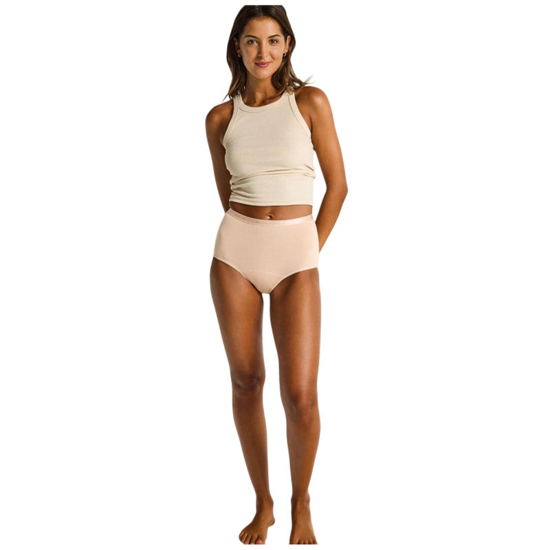 Menstruační kalhotky Modibodi Classic Full Brief Light-Moderate Beige (CLFBLMBEIW)