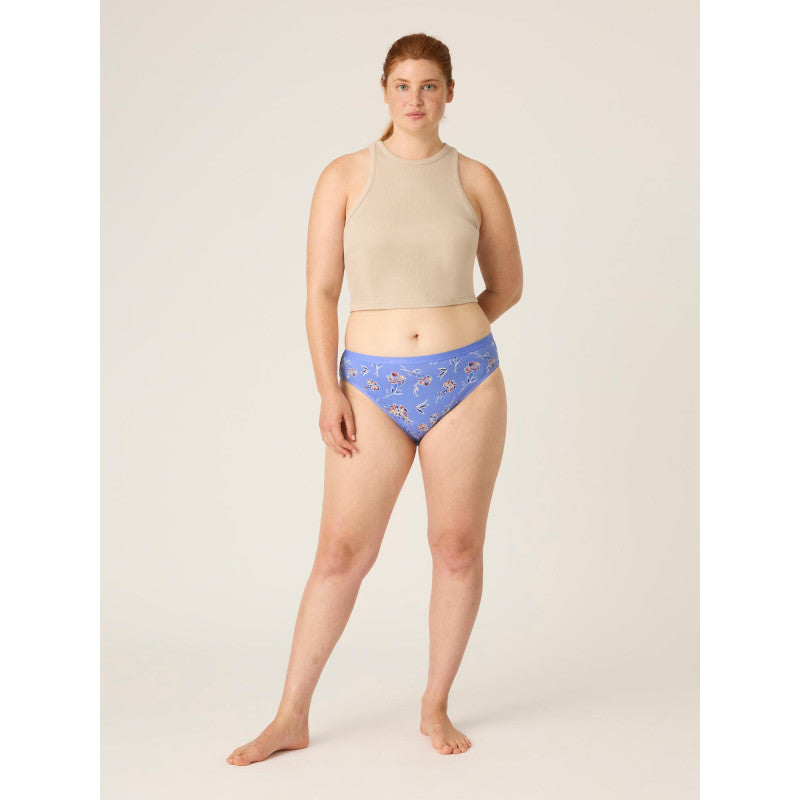 Menstruační kalhotky Modibodi Classic Bikini Light-Moderate Bouquet Blue (MODI4010BB)