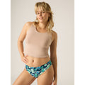Menstruační kalhotky Modibodi Seamfree Bikini Moderate-Heavy Midnight Blue Floral (MODI4065MBF)