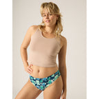 Menstruační kalhotky Modibodi Seamfree Bikini Moderate-Heavy Midnight Blue Floral (MODI4065MBF)