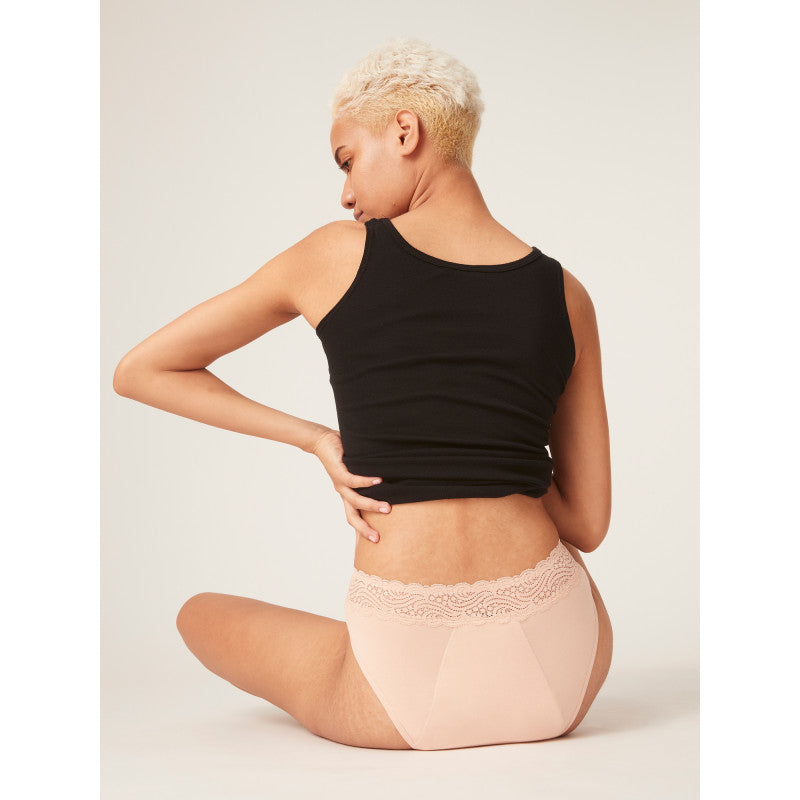 Menstruační kalhotky Modibodi Sensual Hi-Waist Bikini Maxi Beige (MODI4042B)
