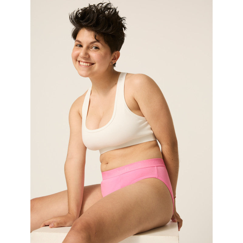Menstruační kalhotky Modibodi Teen Hipster Bikini Maxi Fairy Floss Pink - VYBALENÉ (MODI4099FFPVYB)