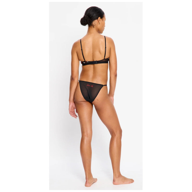 Menstruační tanga Modibodi Intimates V Day Tanga Brief Light-Moderate Black Rose (MTMIVDTBLM)