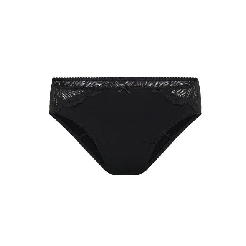Menstruační tanga Modibodi Modicomfort Seamless Hi Waist Thong Light Teale Blue (MTMMSHWTLTB)