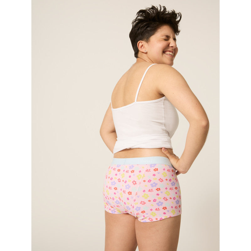 Menstruační kalhotky Modibodi Teen Hipster Boyshort Moderate-Heavy Orchid Pink - VYBALENÉ (MODI4101OPVYB)
