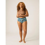 Menstruační kalhotky Modibodi Classic Full Brief Heavy-Overnight Midnight Blue Floral - VYBALENÉ (MODI4015MBFVYB)