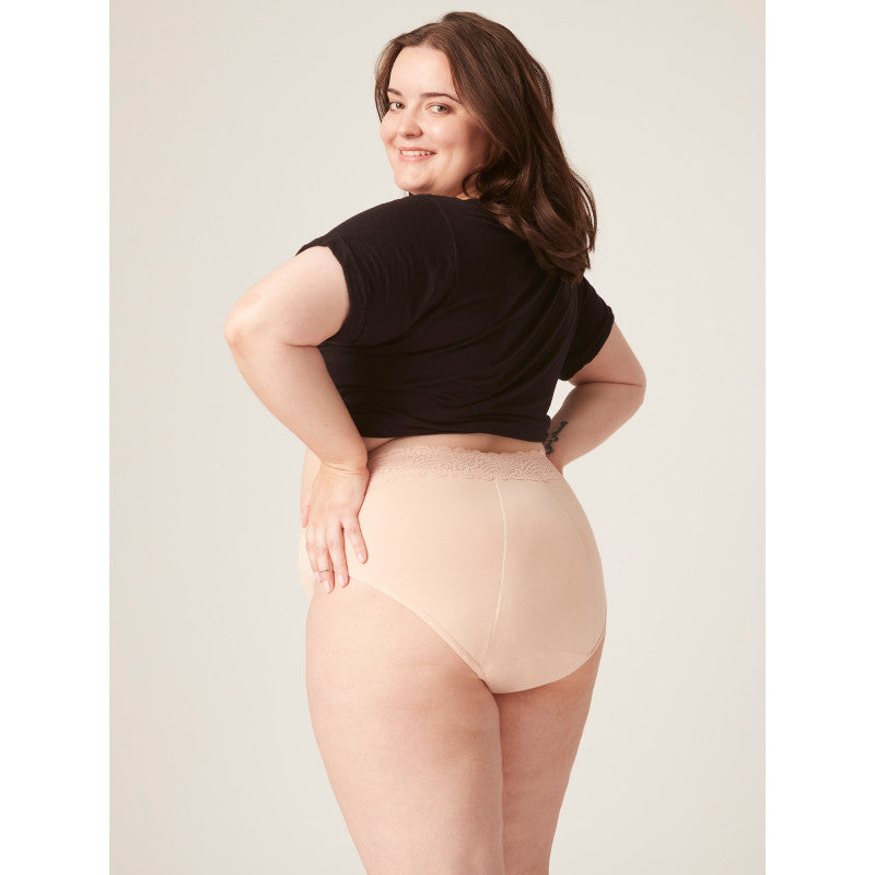 Menstruační kalhotky Modibodi Sensual Hi-Waist Bikini Maxi Beige (MODI4042B)