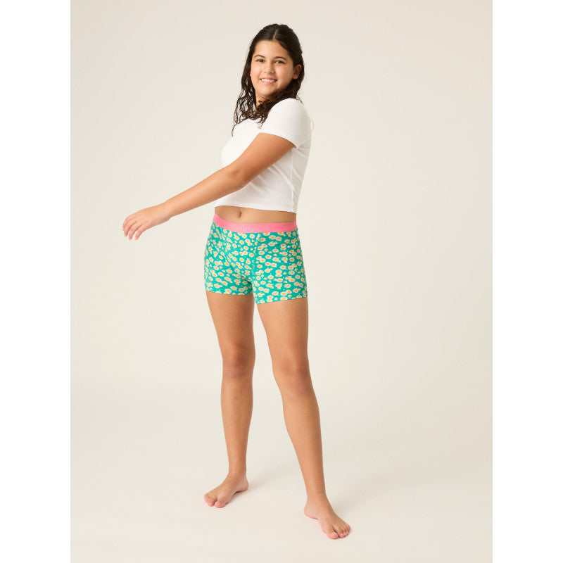 Menstruační kalhotky Modibodi Teen Hipster Boyshort Maxi Daisy Chain Pink (MODI4102DCP)