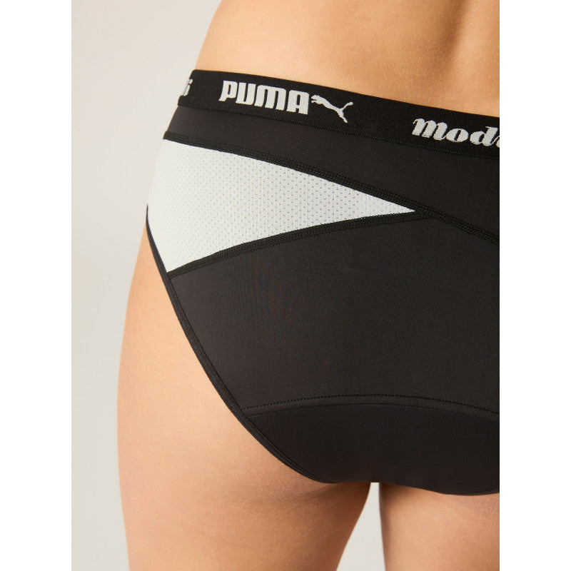 Menstruační kalhotky PUMA & Modibodi Active Brief Light-Moderate Platinum Grey - VYBALENÉ (MODI4092PGVYB)