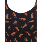 Menstruační plavky Modibodi Teen High One Piece Cheetah Chase Black (MODI4374)