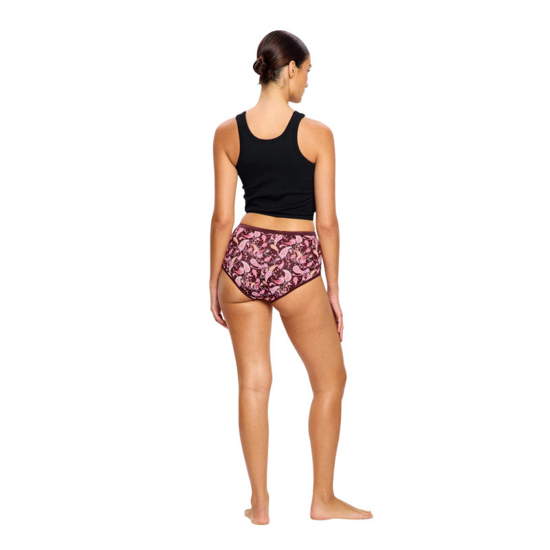 Menstruační kalhotky Modibodi Classic Full Brief Moderate-Heavy Passion Vine Navy (MODI4018PVN)