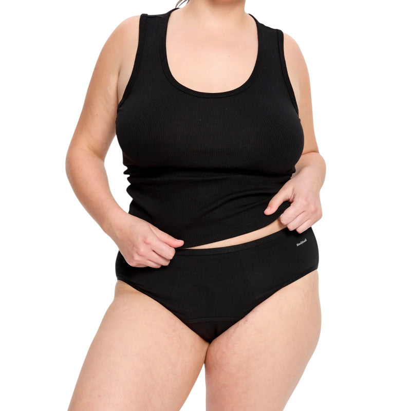 Menstruační kalhotky Modibodi Basic Mid-Rise Brief Super-Overnight (BSMBSOBLAW)