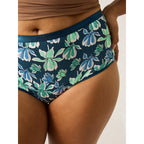 Menstruační kalhotky Modibodi Classic Full Brief Heavy-Overnight Midnight Blue Floral - VYBALENÉ (MODI4015MBFVYB)