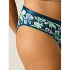 Menstruační kalhotky Modibodi Classic Bikini Maxi Midnight Blue Floral - VYBALENÉ (MODI4012MBFVYB)