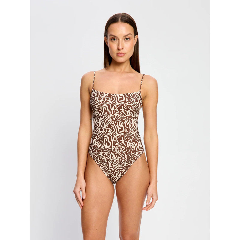 Menstruační plavky Modibodi Sunset V Neck One Piece Light Hazy Pink (MPMSVNOPLHP)