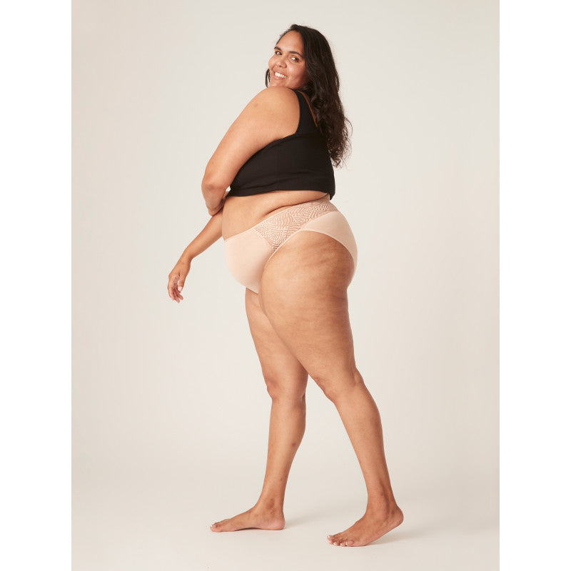 Menstruační kalhotky Modibodi Sensual French Cut Moderate-Heavy Beige - VYBALENÉ (MODI4030BVYB)