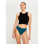 Menstruační kalhotky Modibodi Modicomfort Seamless Hi Waist Cheeky Moderate Teale Blue (MKMMSWCMTB)