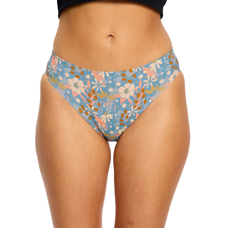 Menstruační kalhotky Modibodi Seamfree Bikini Moderate-Heavy Midnight Blue Floral (MODI4065MBF)