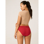 Menstruační kalhotky Modibodi Sensual Hi-Waist Bikini Light-Moderate Rouge Red (MODI4035RR)