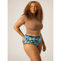 Menstruační kalhotky Modibodi Classic Full Brief Heavy-Overnight Midnight Blue Floral (MODI4015MBF)