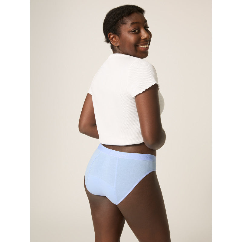Menstruační kalhotky Modibodi Teen Hipster Bikini Moderate-Heavy Mist Blue - VYBALENÉ (MODI4100MBVYB)