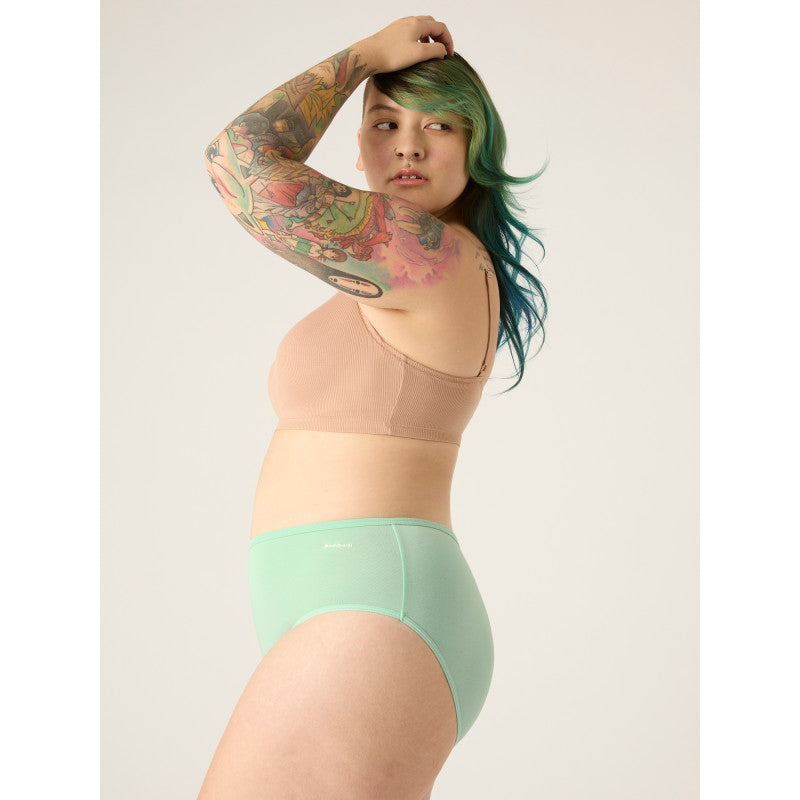 Menstruační kalhotky Modibodi Basic Mid-Rise Brief Moderate-Heavy Sea Spray - VYBALENÉ (MODI4110SSVYB)