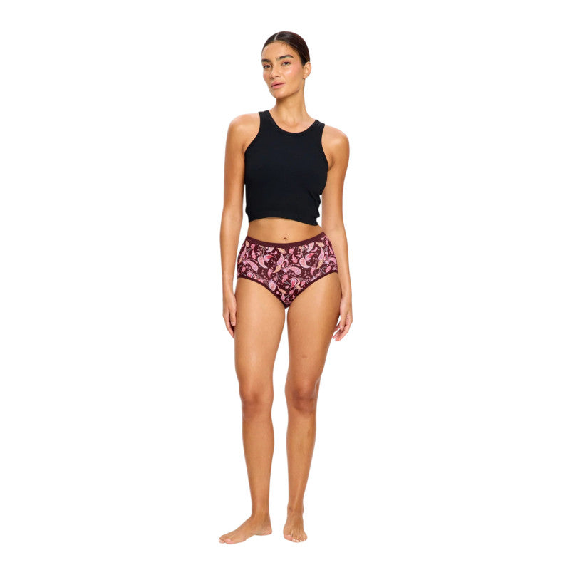 Menstruační kalhotky Modibodi Classic Full Brief Moderate-Heavy Passion Vine Navy (MODI4018PVN)