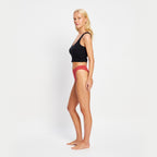 Menstruační tanga Modibodi Modicomfort Seamless Hi Waist Thong Light Teale Blue (MTMMSHWTLTB)