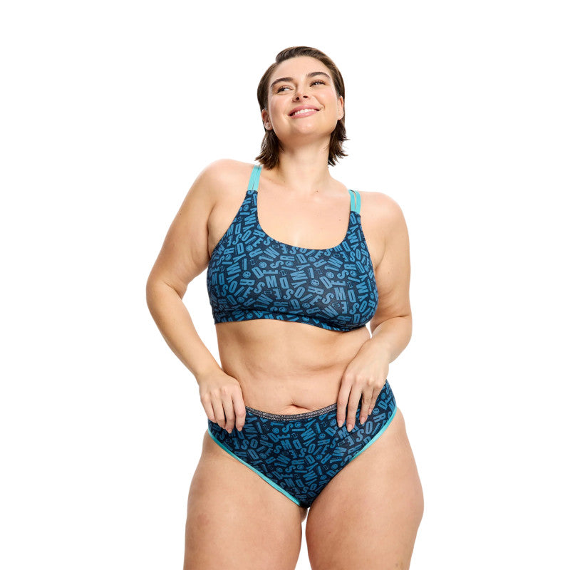 Menstruační kalhotky Modibodi Smileyworld Hi Waist Brief Super-Overnight Steel (MKMSHWBSOS)