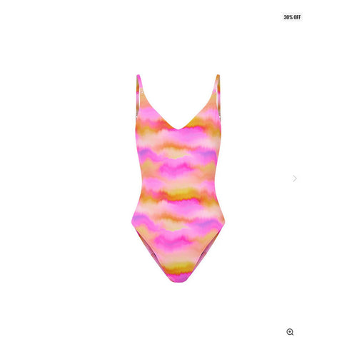 Menstruační plavky Modibodi Sunset V Neck One Piece Light Hazy Pink (MPMSVNOPLHP)