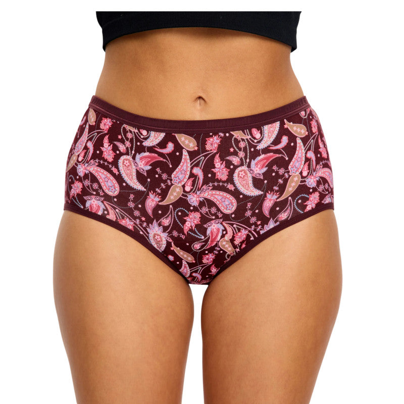 Menstruační kalhotky Modibodi Classic Full Brief Moderate-Heavy Passion Vine Navy (MODI4018PVN)